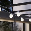 Guirlandes lumineuses LED intégrée Magliano 10 boules IP44 GoodHome blanc 12m