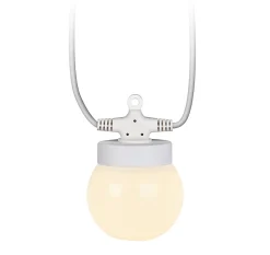 Guirlandes lumineuses LED intégrée Magliano 10 boules IP44 GoodHome blanc 12m