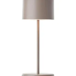 HELIO Lampe à poser taupe métal/plastique -LED intégrée 2W - ampoule incluse