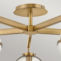 Hollis Lustre 5 Lumières Abat-Jour En Verre