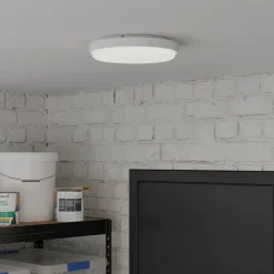 Hublot Almagro LED intégrée blanc neutre IP44 900lm 13W ⌀28xl.6cm blanc GoodHome