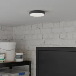 Hublot Almagro LED intégrée blanc neutre IP44 600lm 9W ⌀18xl.5cm noir GoodHome