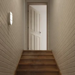 Hublot Bellot LED intégrée blanc neutre IP44 1000lm 16W L.20xl.5,5xH.20cm ovale blanc Goodhome