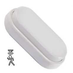 Hublot extérieur LED intégrée oval Avec Détecteur 12w IP54 23cm 850lm