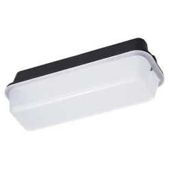 Hublot Ivens LED intégrée blanc neutre IP44 850lm 8W L.21xl.7xH.7cm noir GoodHome