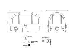 Hublot Klenova E27 IP44 L.17xl.12xH.10,6cm blanc Goodhome
