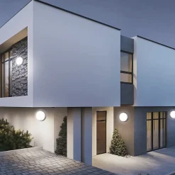 Hublot LED Extérieur Rond 10W IP54 Blanc avec détecteur de mouvement - Blanc Neutre 4000K - 5500K - SILAMP