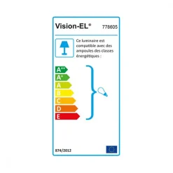 Hublot LED étanche Rond 300mm - E27 - Blanc - IP65 - Détecteur RF