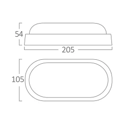 Hublot LED 12W IP54 3000K 1140lm