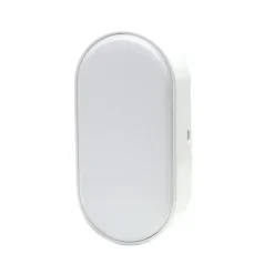 Hublot Moresby LED intégrée blanc neutre IP44 700lm 10W L.10xl.5,5xH.20cm ovale blanc GoodHome