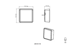 Hublot Moresby LED intégrée blanc neutre IP44 1000lm 16W L.15xl.15cm carré blanc GoodHome