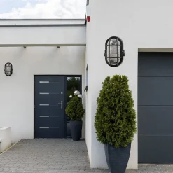 Hublot ovale 60W IP44 E27 Classe II Noir - Zenitech