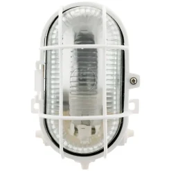 Hublot ovale 60W IP44 E27 Classe II Blanc - Zenitech
