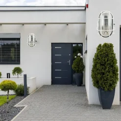 Hublot ovale 60W IP44 E27 Classe II Blanc - Zenitech