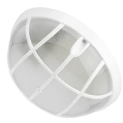 Hublot rond blanc 100W (Eq. 20W FLC - 12W LED) IP54 E27 Diam. 204mm