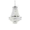 Ideal Lux Caesar - Lustre en cristal à 6 ampoules au fini chromé, G9