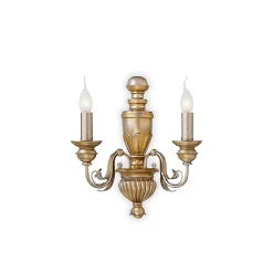 Ideal Lux Dora - Applique murale d'intérieur à 2 ampoules, laiton antique, E14