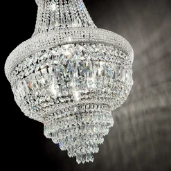 Ideal Lux DUBAI - Plafonnier Intérieur Suspension 24 Lumières Chrome, E14