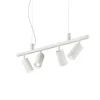 Ideal Lux DYNAMITE - Lampe à Suspension Intérieur 4 Lumières Spotlight Blanc, GU10