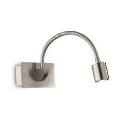 Ideal Lux Dynamo - Lampe de lecture murale réglable à 1 lumière LED Nickel