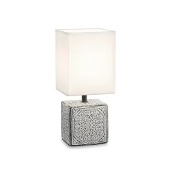 Ideal Lux KALI-1 - Lampe de table d'intérieur 1 lumière blanche avec abat-jour, E14