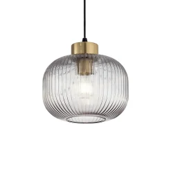 Ideal Lux MINT-2 - Dôme en verre d'intérieurLampe à suspension à 1 lumière Smokey, E27