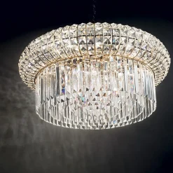 Ideal Lux NABUCCO - Suspension d'intérieur en cristal de plafond 12 lumières or, E14