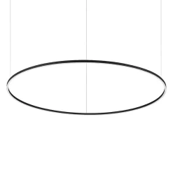 Ideal Lux ORACLE Slim DALI Dimmable Round 150cm Plafonnier LED Intégré Noir, 3000K