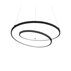 Ideal Lux OZ Plafonnier LED intégré 60 cm Noir 4000 K