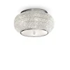 Ideal Lux Pasha' - Plafonnier à 6 ampoules au chrome, cristal, E14