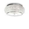 Ideal Lux Pasha' - Plafonnier à 10 ampoules au chrome, cristal, E14