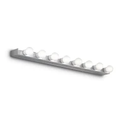 Ideal Lux Prive' - Grande applique murale intérieure à 8 ampoules au-dessus du miroir, chrome, E14