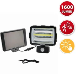 INCA: projecteur LED solaire de 1600 lumens avec détecteur de mouvement