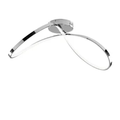 Infinity Plafonnier en métal et aluminium chromé poli avec LED intégrée L. 70x30 BL239-PCR