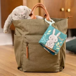 INGENUITY Veilleuse bébé, Doudou lapin, peluche Sylvie, réponds au pleurs de bébé, musicale, lumineuse, bruits blanc, et at