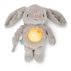 INGENUITY Veilleuse bébé, Doudou lapin, peluche Sylvie, réponds au pleurs de bébé, musicale, lumineuse, bruits blanc, et at