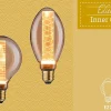 Inner Glow Edition Ampoule LED Ampoule intérieure torsadée E27 230V 120lm 3,6W 1800K gradable Doré