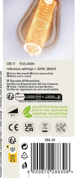 Inner Glow Edition Ampoules LED Ampoule intérieure sphérique E27 230V 120lm 3,6W 1800K gradable Doré