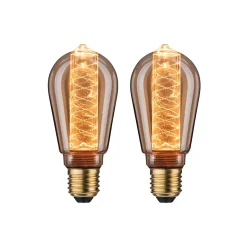 Inner Glow Edition Kit Ampoules LED E27 230V 2x230lm 2x4W 1800K Doré torsadée