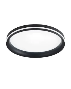 Isy - Plafonnier LED Fabas Luce Aluminium - LED intégrée 42W IP20 Noir