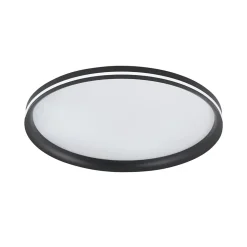 Isy - Plafonnier LED Fabas Luce Aluminium - LED intégrée 42W IP20 Noir
