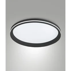 Isy - Plafonnier LED Fabas Luce Aluminium - LED intégrée 42W IP20 Noir