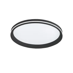 Isy - Plafonnier LED Fabas Luce Aluminium - LED intégrée 42W IP20 Noir