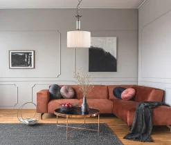 Italux Ferlena Plafonnier suspendu cylindrique classique à 1 lumière, E14