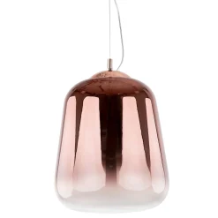 Italux Lanila - Suspension moderne en cuivre à 1 lumière avec abat-jour en verre, E27