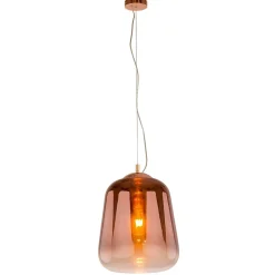 Italux Lanila - Suspension moderne en cuivre à 1 lumière avec abat-jour en verre, E27