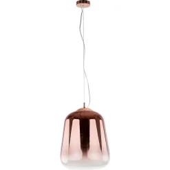 Italux Lanila - Suspension moderne en cuivre à 1 lumière avec abat-jour en verre, E27