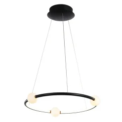 Italux Lausanne - Pendentif suspendu moderne à LED noir, rose, blanc chaud 3000K 2100lm dimmable