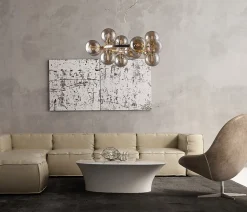 Italux Marbelio Plafonnier suspendu moderne à 15 lumières, G9