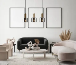 Italux Santia Plafonnier suspendu moderne à 3 lumières, E27